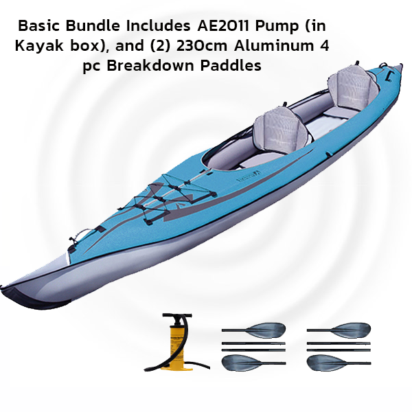 Advanced Elements Tandem Kayak  Explore the AdvancedFrame Convertible  AE1007 Inflatable Kayak – Air Kayaks