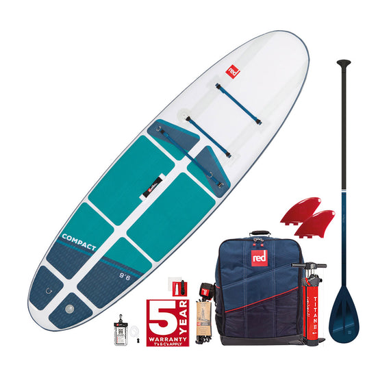 2022 Red Paddle Co 9'6" Compact Inflatable SUP Package